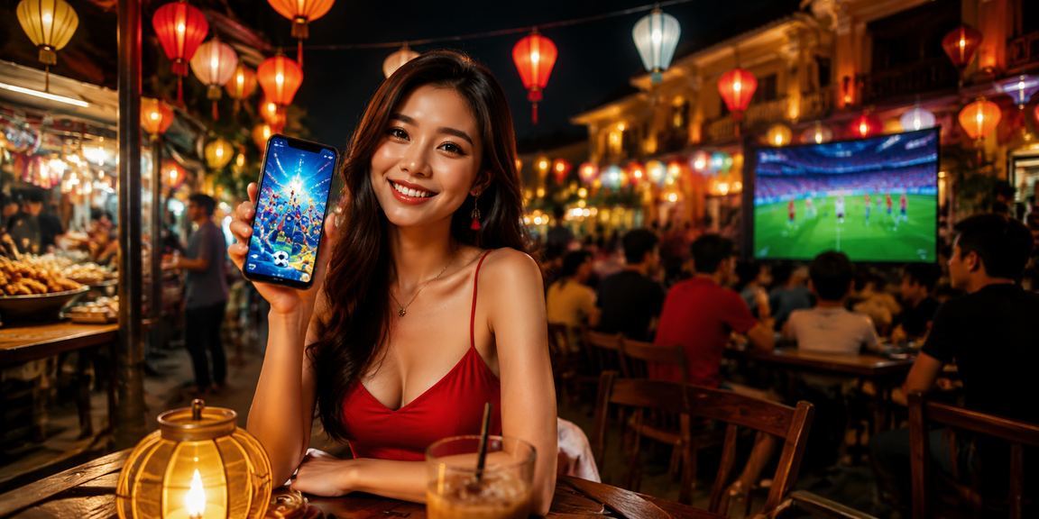 Người dùng tại Hội An xem hướng dẫn nạp tiền trên điện thoại bên ly cà phê